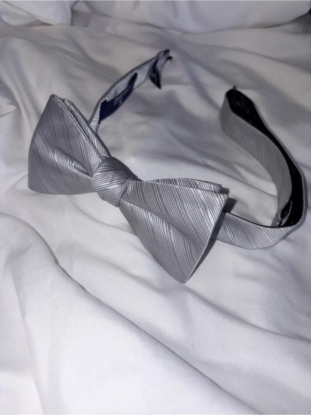 Stafford Silver Gray Kids Bow Tie